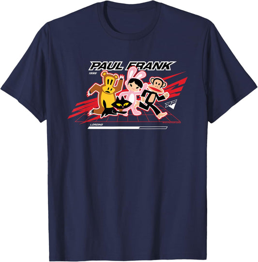 Paul Frank Gaming Julius The Monkey & Co Loading Screen T-Shirt - T-Shirt | Navy