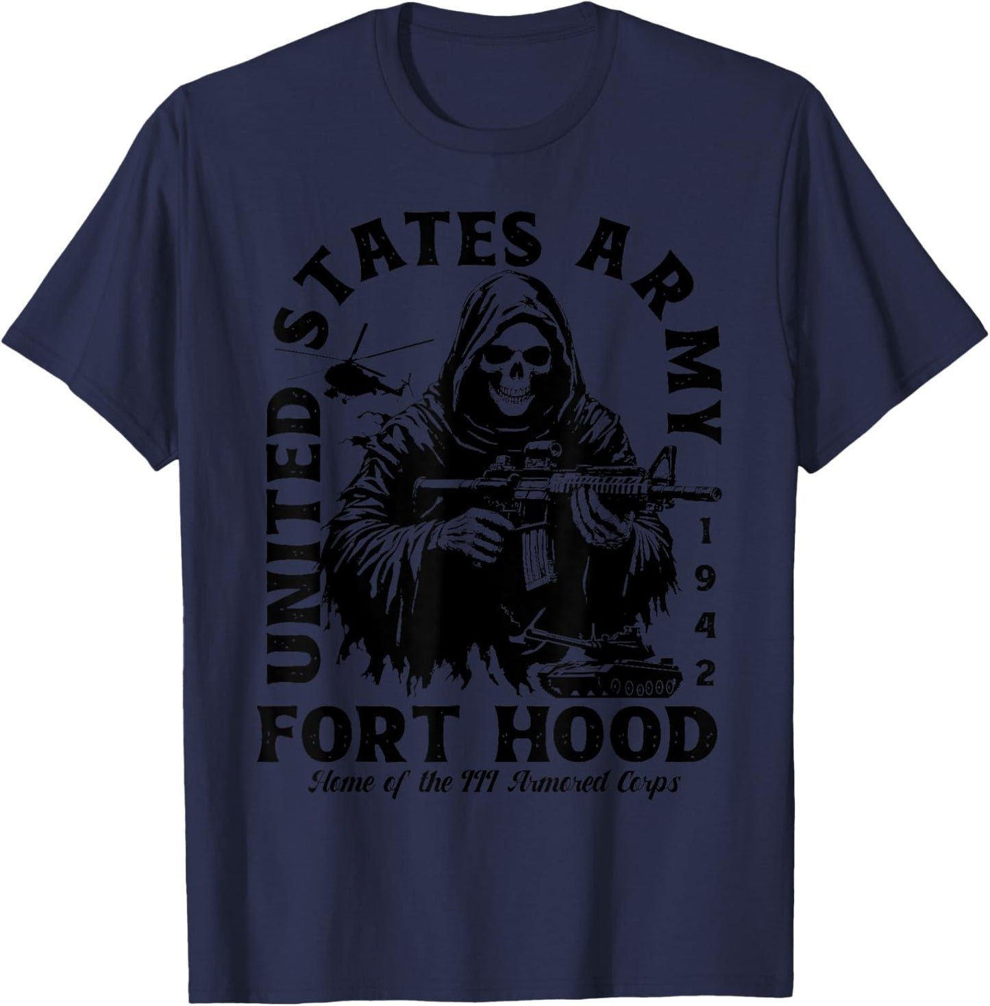 Fort Hood US Military Base Texas TX Ft Hood Veteran Vintage T-Shirt - T-Shirt | Navy