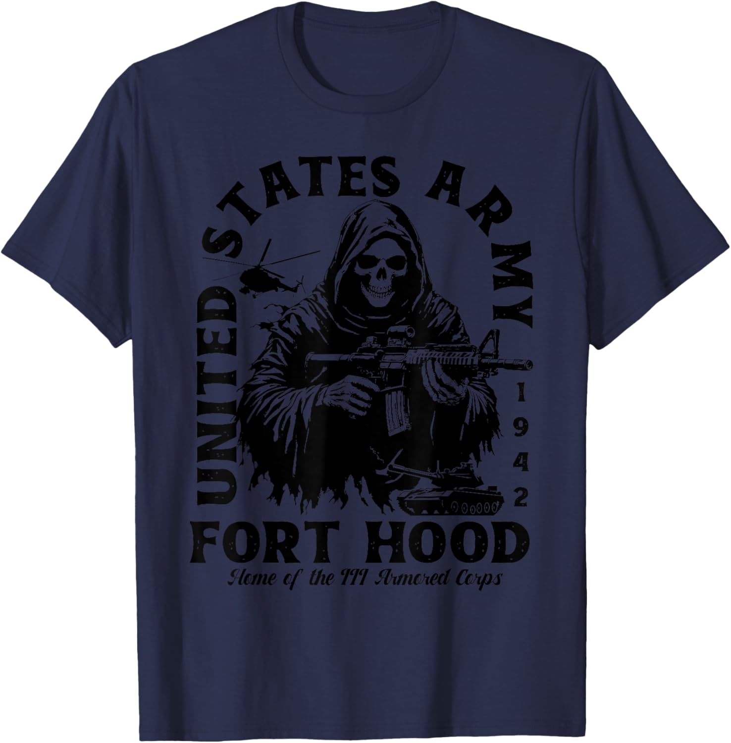 Fort Hood US Military Base Texas TX Ft Hood Veteran Vintage T-Shirt - T-Shirt | Navy