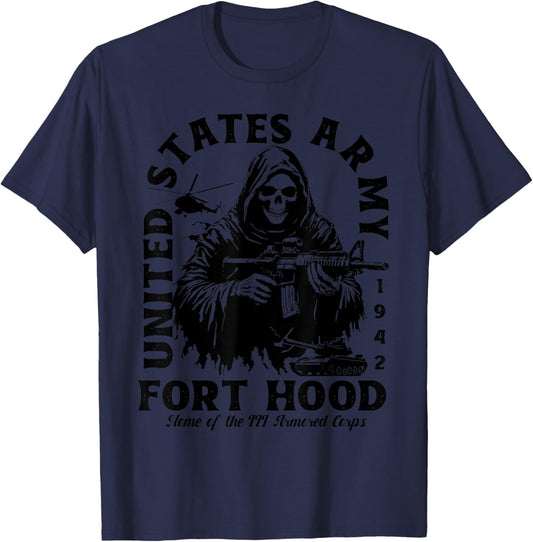 Fort Hood US Military Base Texas TX Ft Hood Veteran Vintage T-Shirt - T-Shirt | Navy