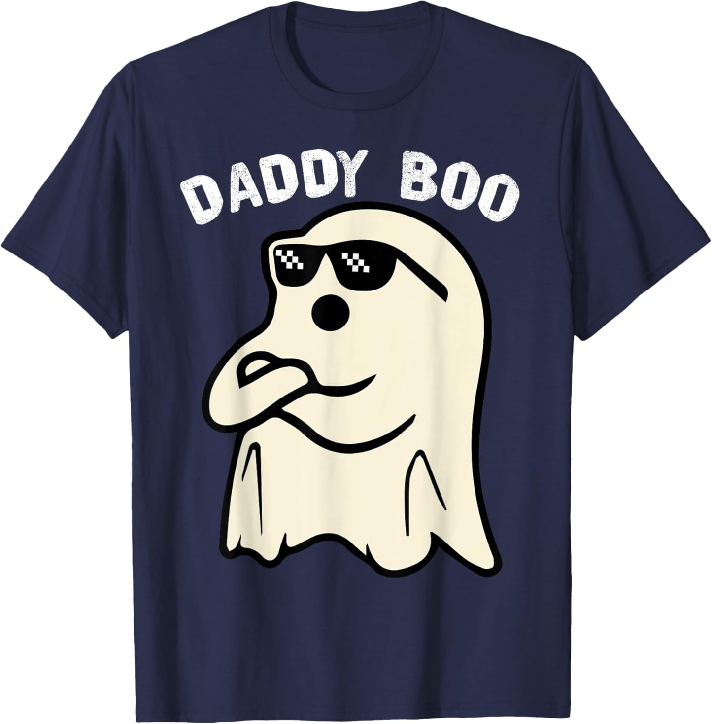 Daddy Boo Halloween Family Matching Costume Ghost Dad 2024 T-Shirt - T-Shirt | Navy