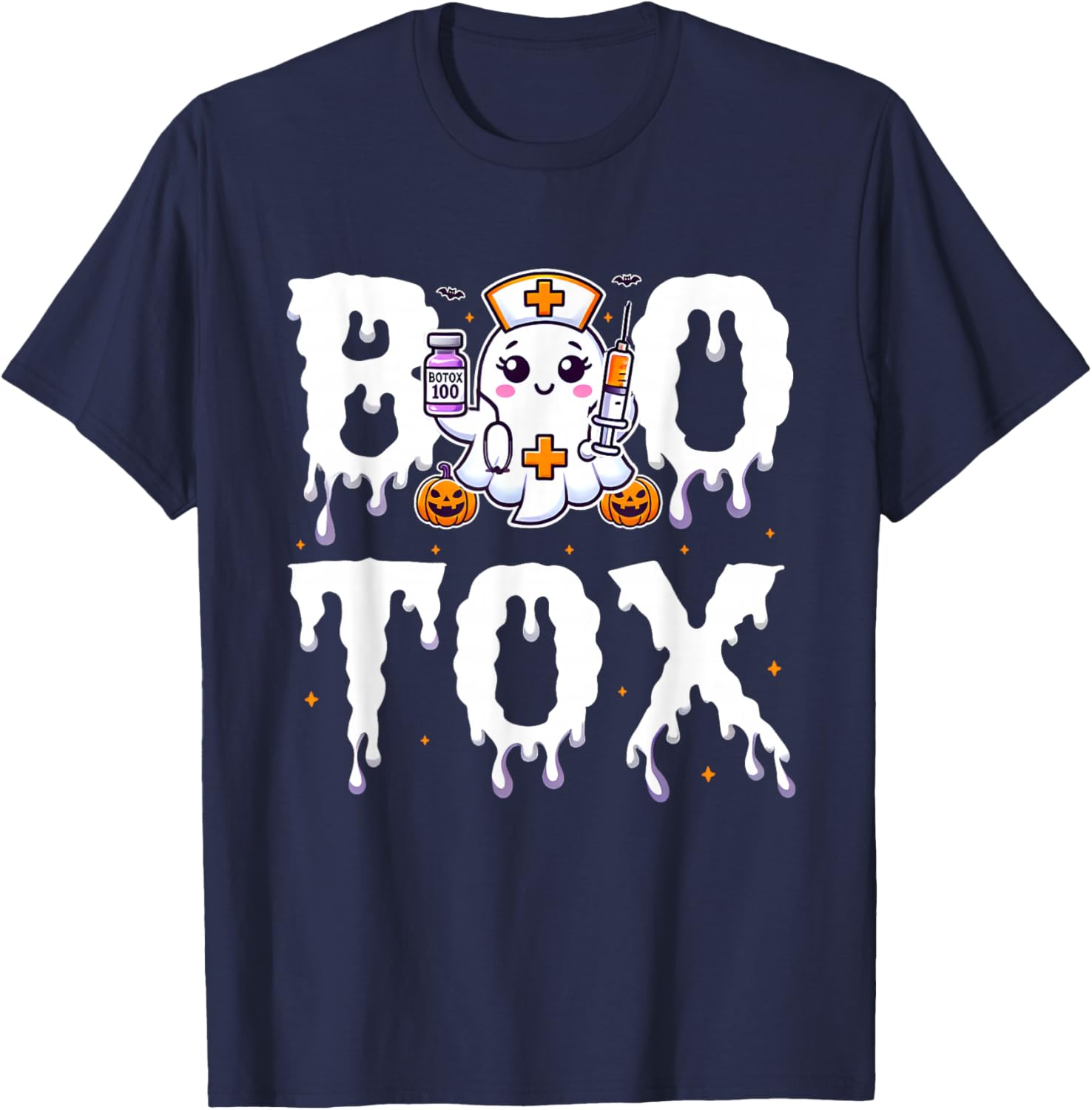 BOO-Tox Nurse Injector Halloween Filler Botox Dysport T-Shirt - T-Shirt | Navy