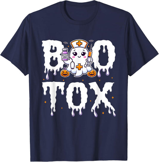 BOO-Tox Nurse Injector Halloween Filler Botox Dysport T-Shirt - T-Shirt | Navy