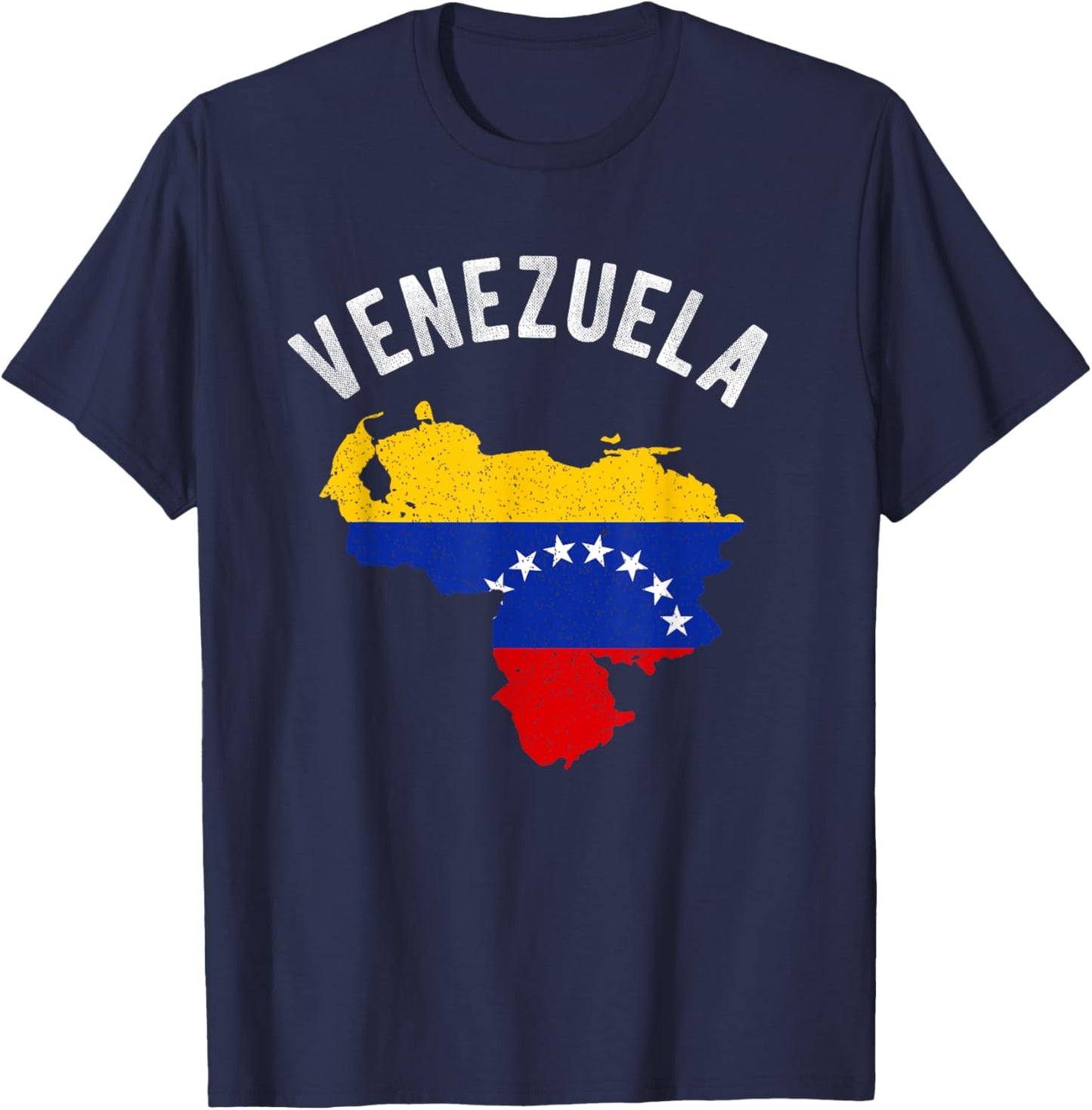 Venezuela Map Patriotic Pride Venezuelan Citizen Patriot T-Shirt - T-Shirt | Navy