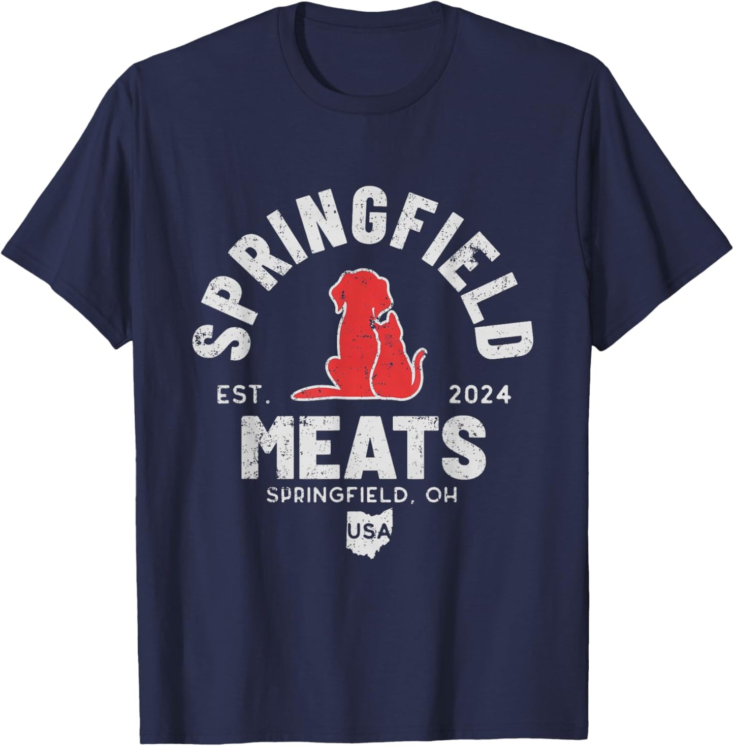 They're Eating The Dogs Springfield Ohio Election T-Shirt - T-Shirt | Navy
