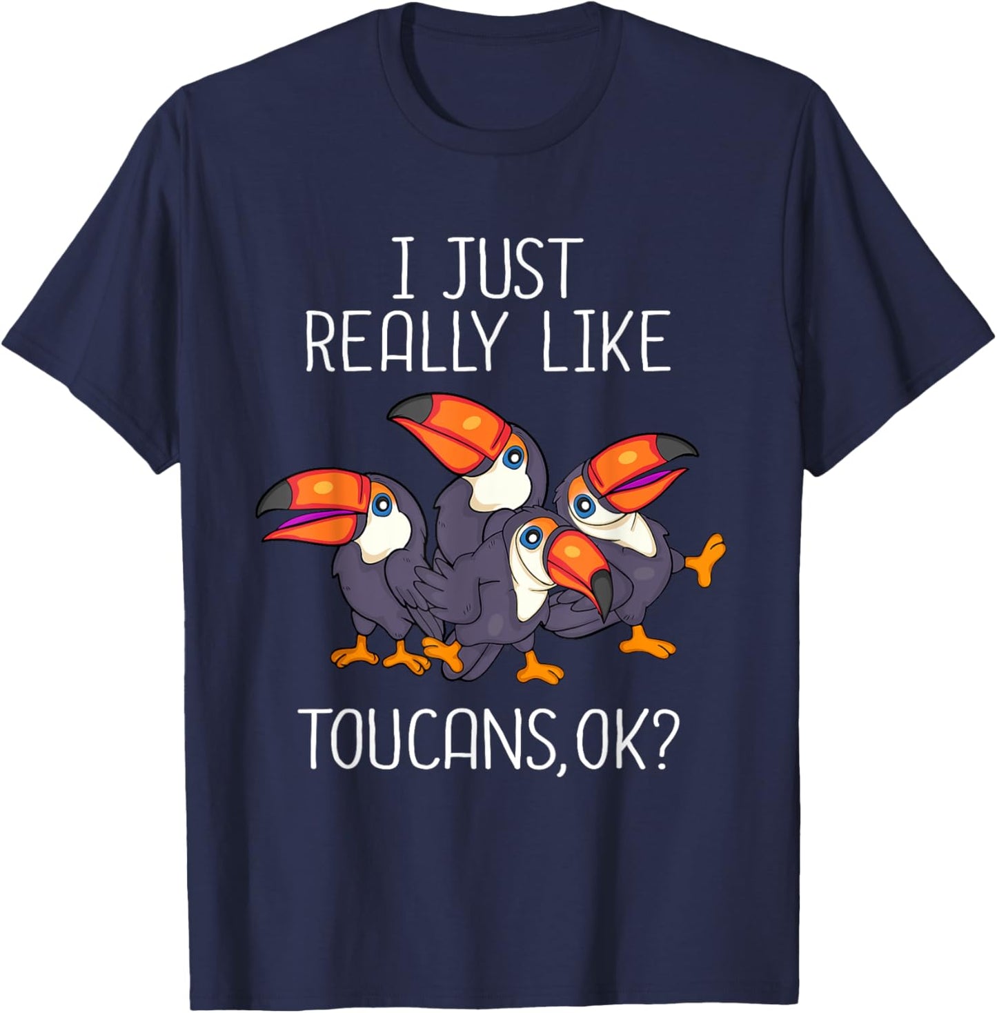 Toucan Lover Kids Bird Watching Women Toucan T-Shirt - T-Shirt | Navy