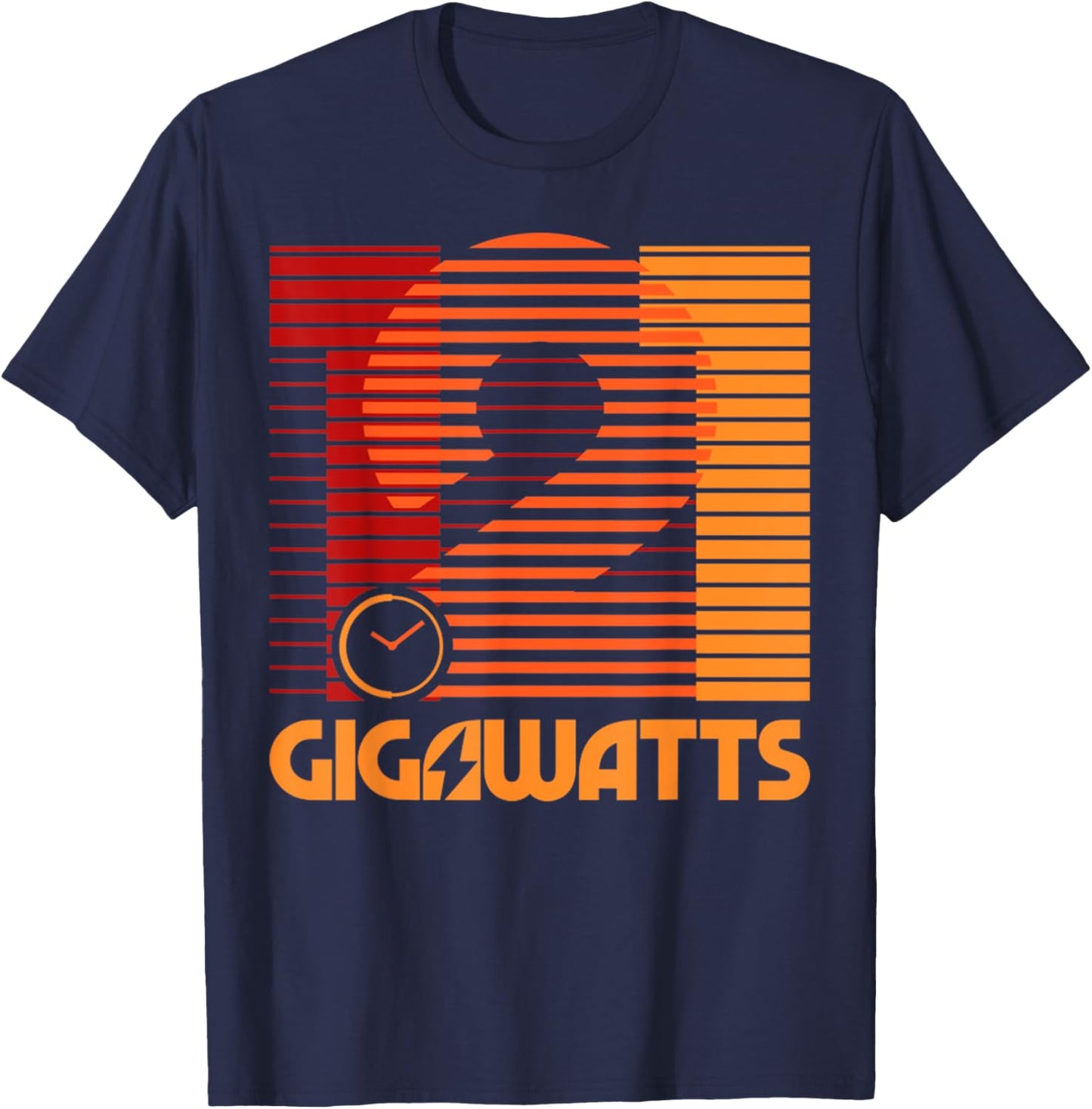 Vintage 1 21 Gigawatts Retro Minimal Style Classic T-Shirt - T-Shirt | Navy