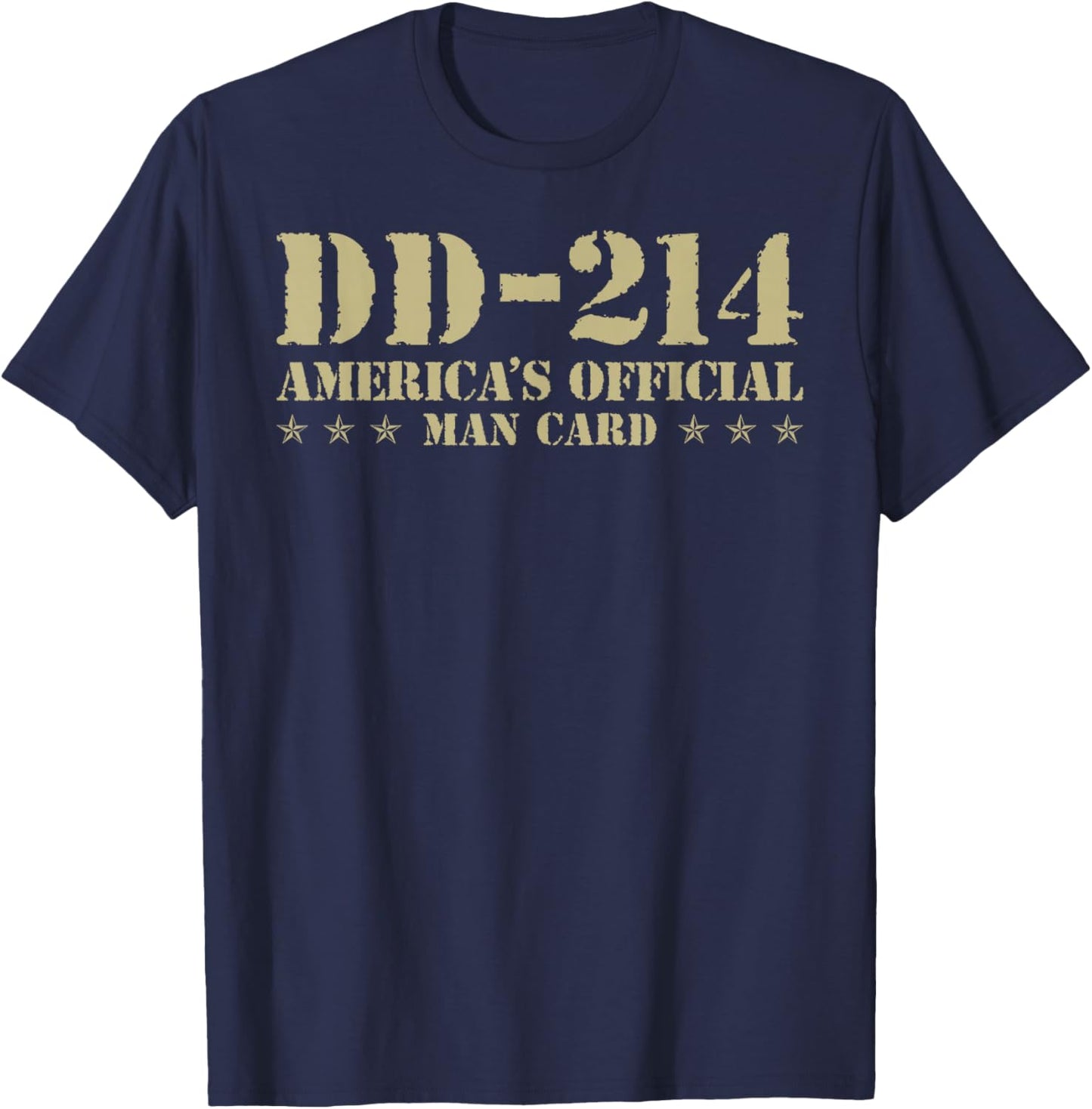 DD-214 America's Official Man Card Veteran Day Retro Army T-Shirt - T-Shirt | Navy