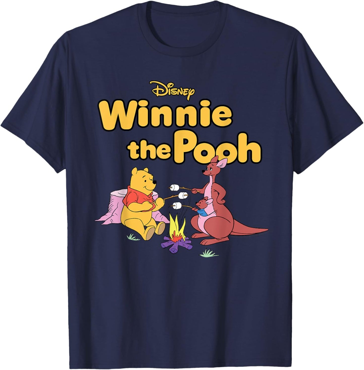Disney Winnie the Pooh Kanga and Roo Camping Marshmallows T-Shirt - T-Shirt | Navy