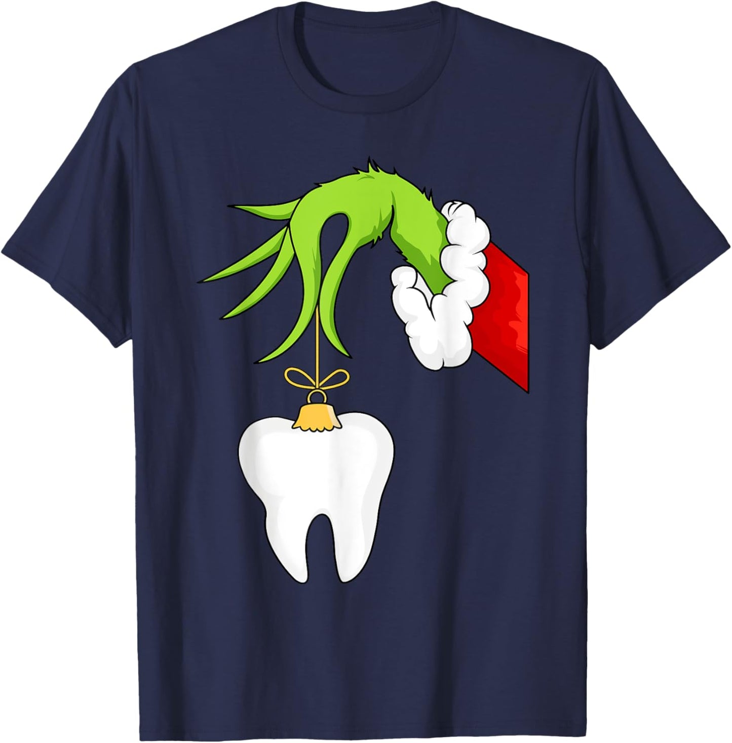 Christmas Tooth Dentist Dental Assistant Teeth Xmas Pajamas T-Shirt - T-Shirt | Navy
