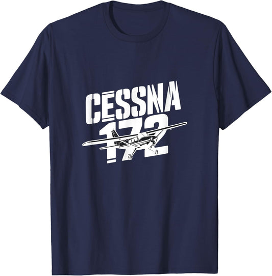C172 Skyhawk C-172 Airplane Classic Vintage Aviation Pilot T-Shirt - T-Shirt | Navy