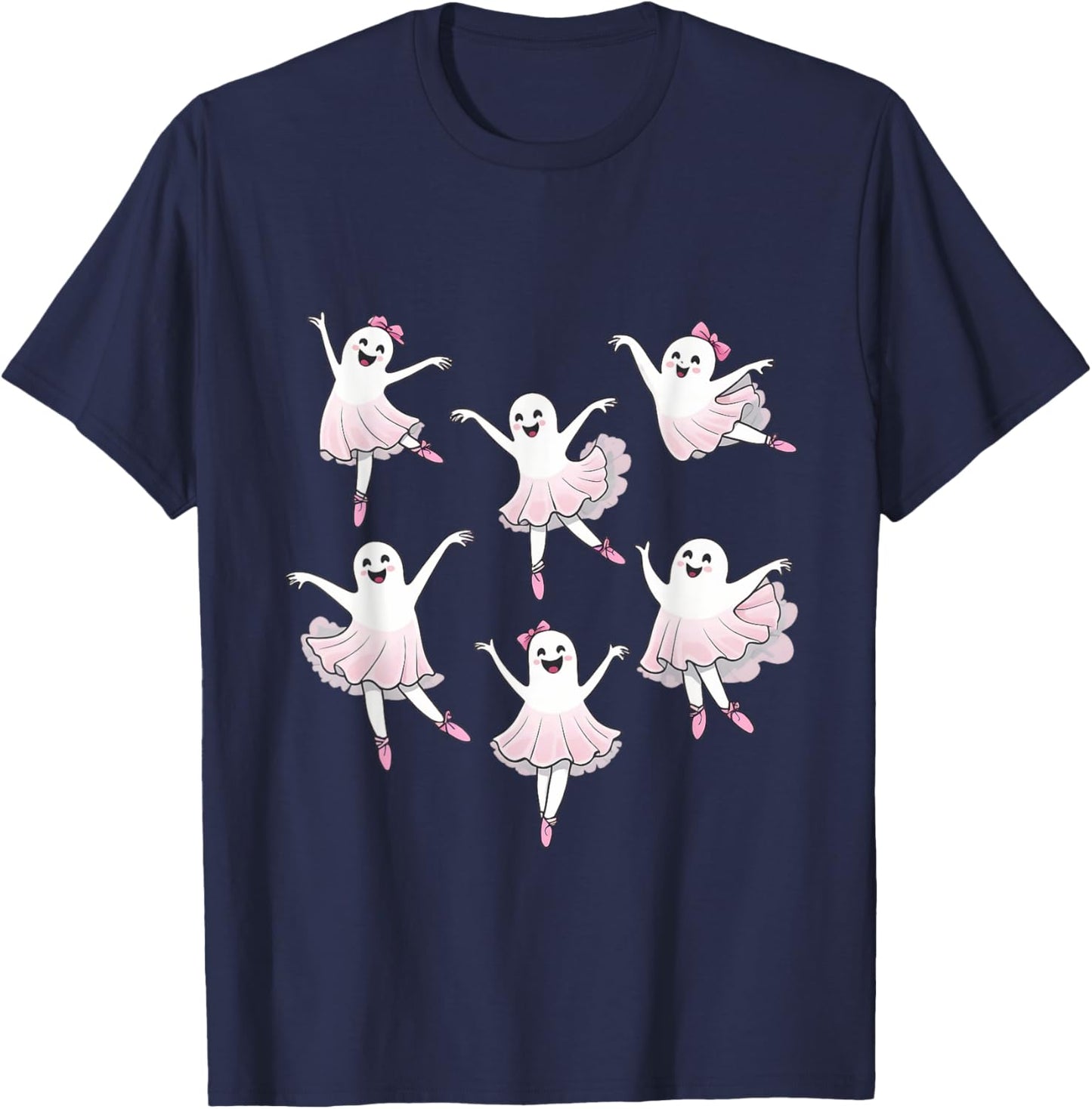 Ballerina Ghosts Ballet Ghost Dancer Spooky Dance Halloween T-Shirt - T-Shirt | Navy