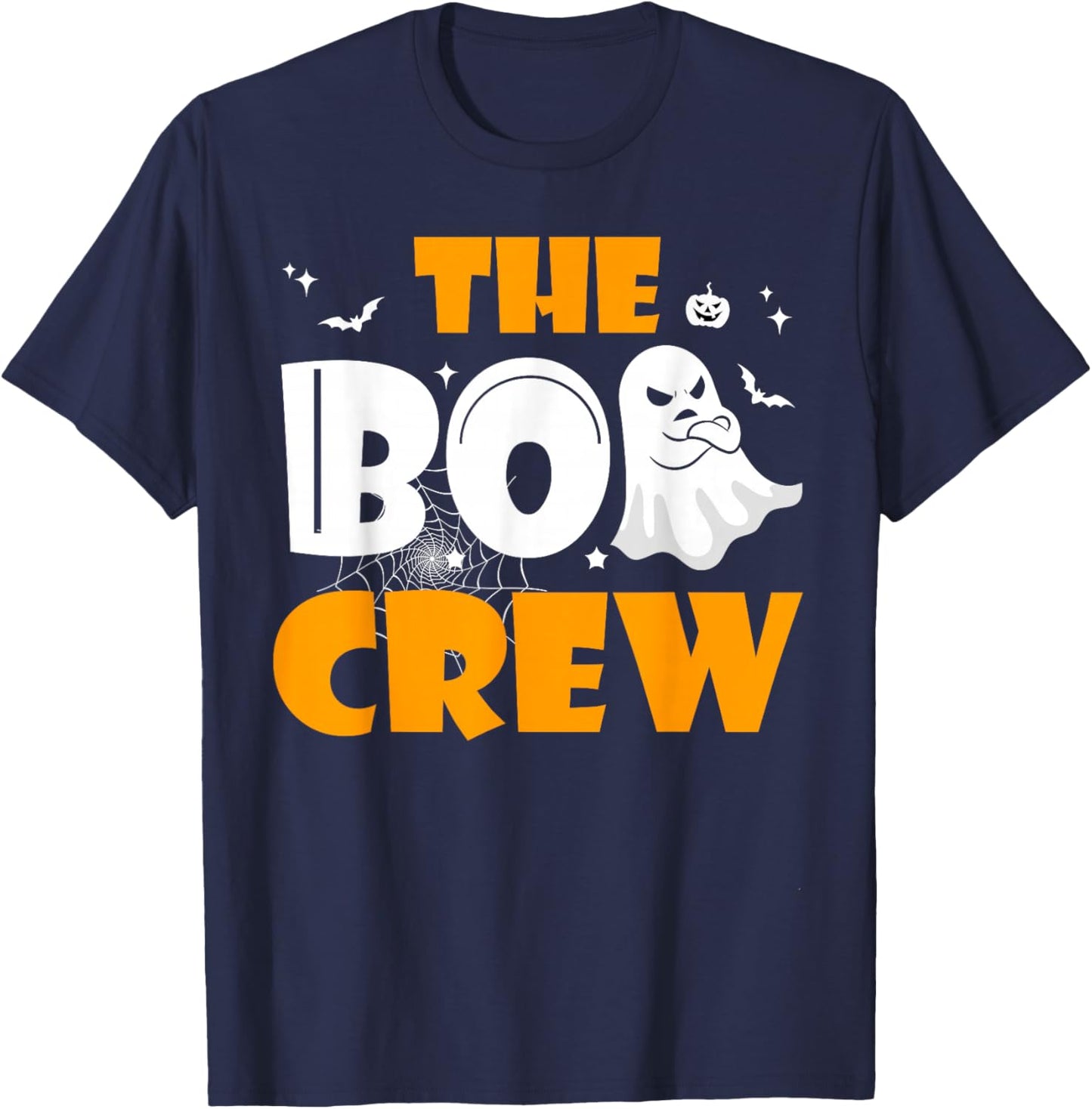 Halloween Ghost The Boo Crew Costume Matching Women Kids Men T-Shirt - T-Shirt | Navy