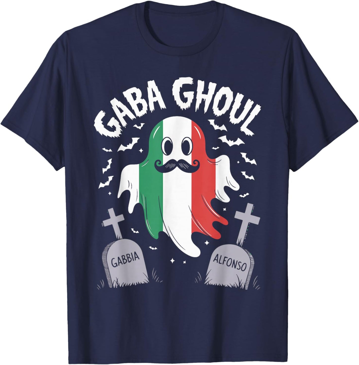 GABA Ghoul Halloween Costume Ghost Funny Italian Gabagool T-Shirt - T-Shirt | Navy
