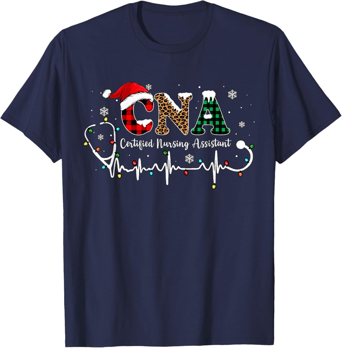 Christmas CNA Certified Nursing Assistant Nurse CNA Life T-Shirt - T-Shirt | Navy