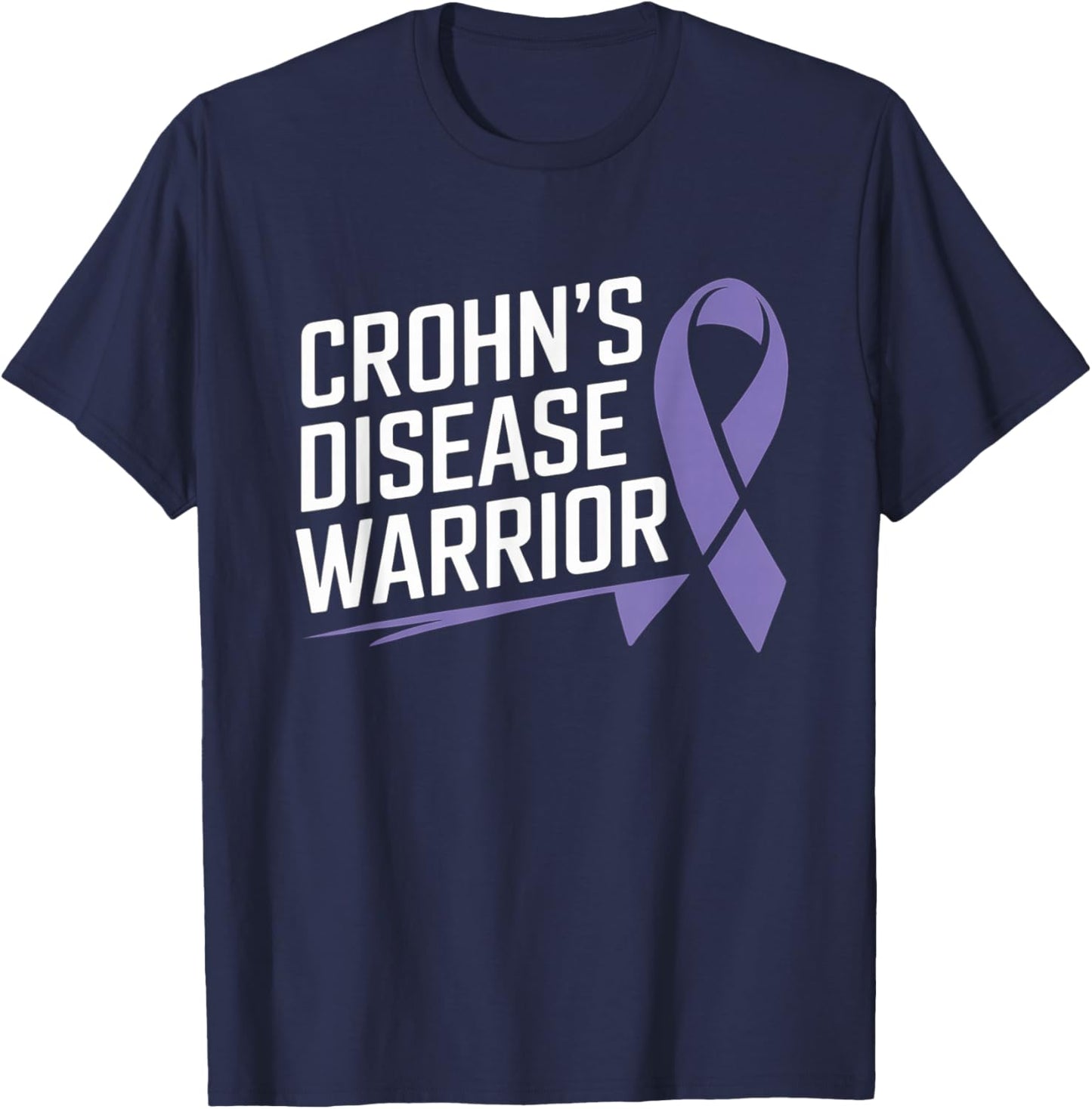 Crohn's Disease Warrior Crohn's Disease Awareness T-Shirt - T-Shirt | Navy