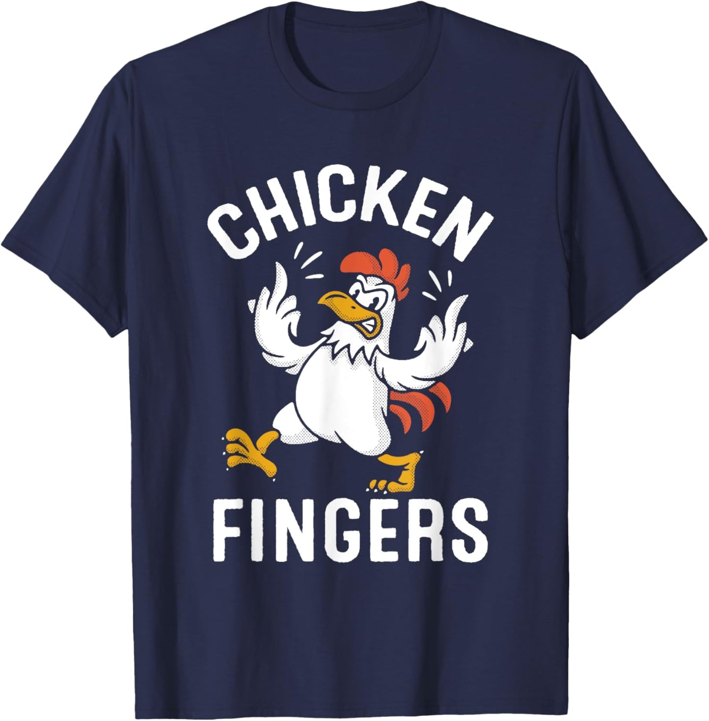 Chicken Fingers Funny Middle Finger Animal T-Shirt - T-Shirt | Navy