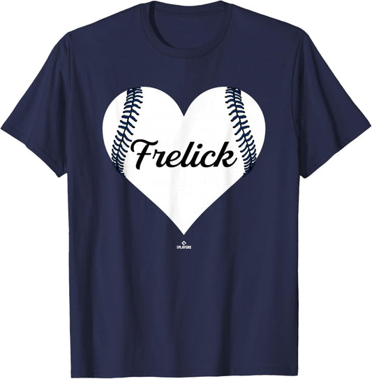 Baseball Heart Sal Frelick Prospect Baseball Fan Gear T-Shirt - T-Shirt | Navy