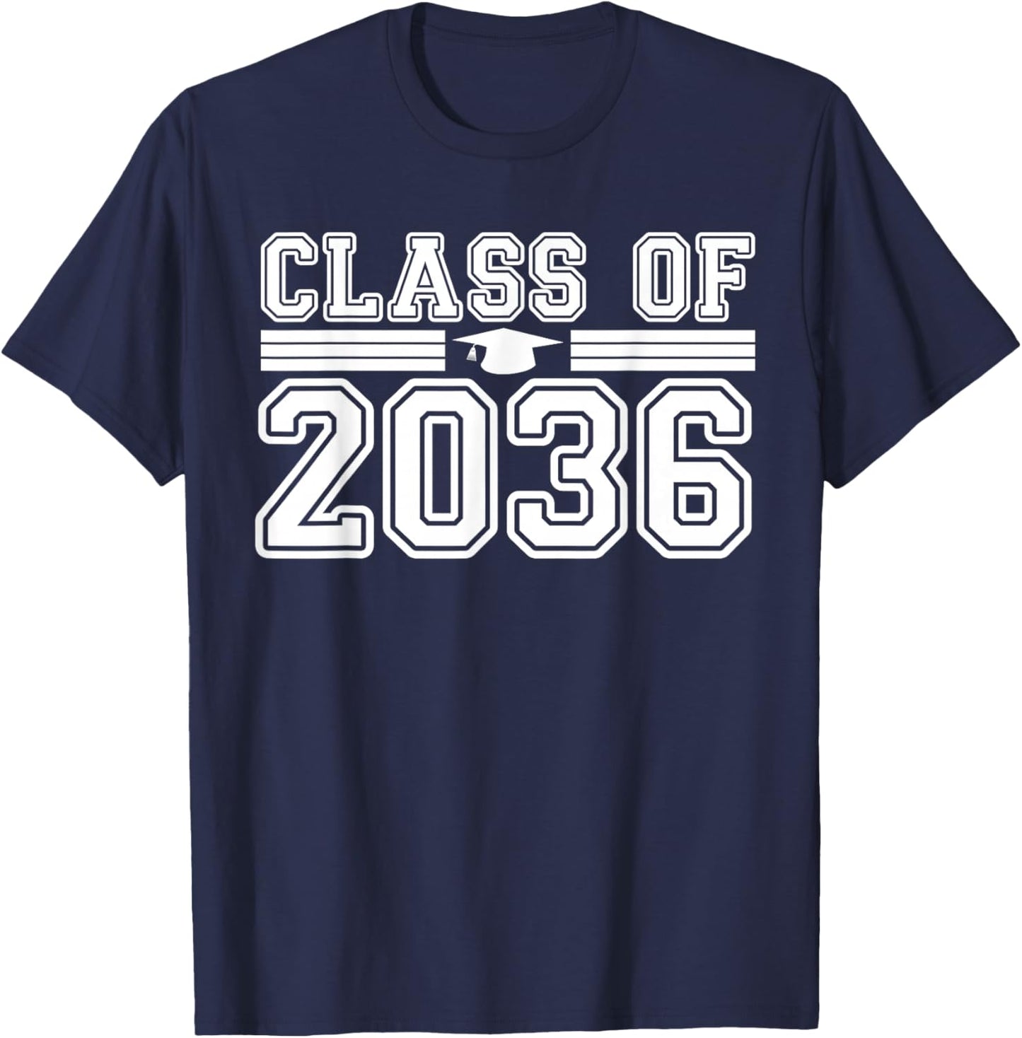 Class Of 2036 Grow with Me First Day of School Boys Girls T-Shirt - T-Shirt | Navy