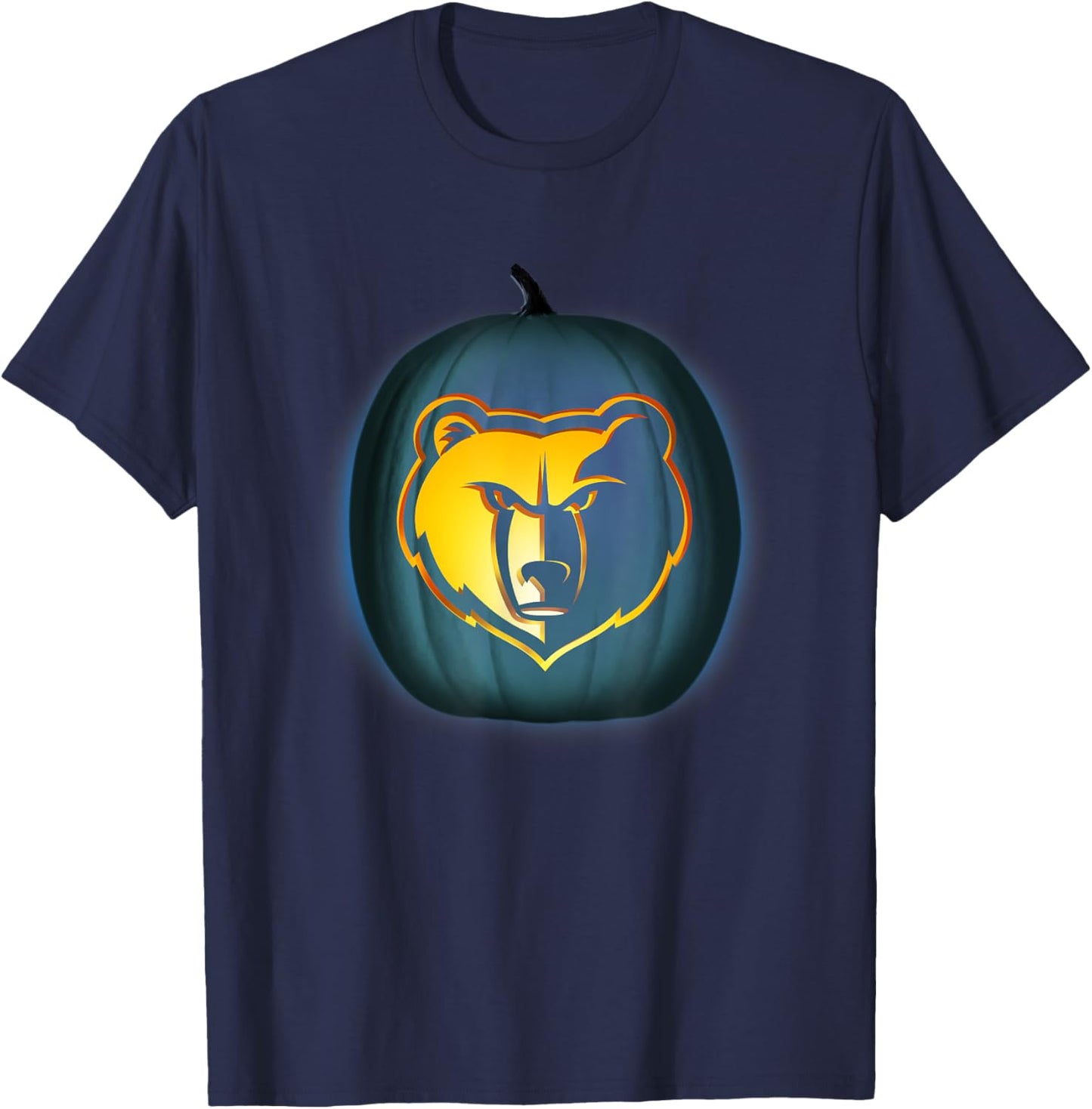 NBA Memphis Grizzlies Halloween Glow Pumpkin T-Shirt - T-Shirt | Navy