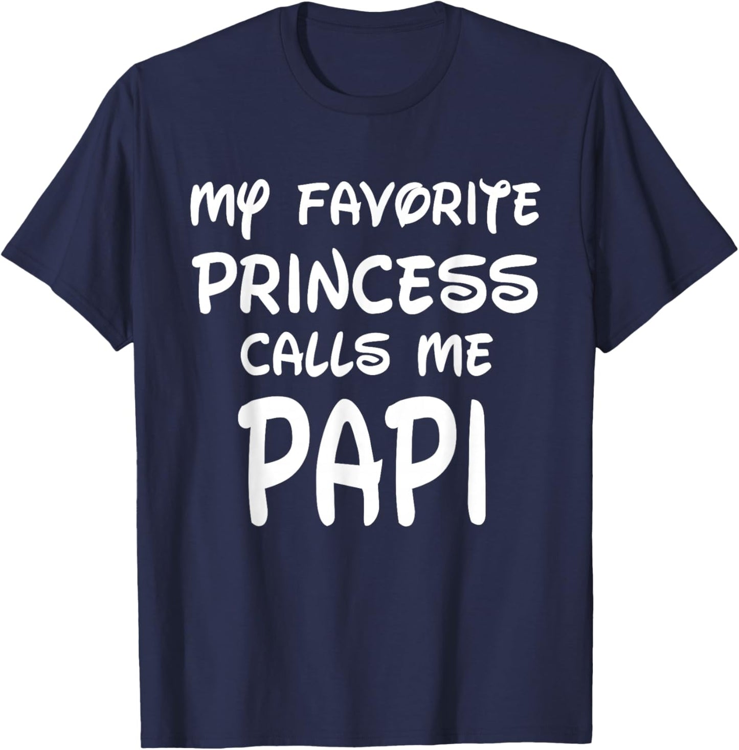 My Favorite Princess Calls Me Papi Vintage Christmas Xmas T-Shirt - T-Shirt | Navy