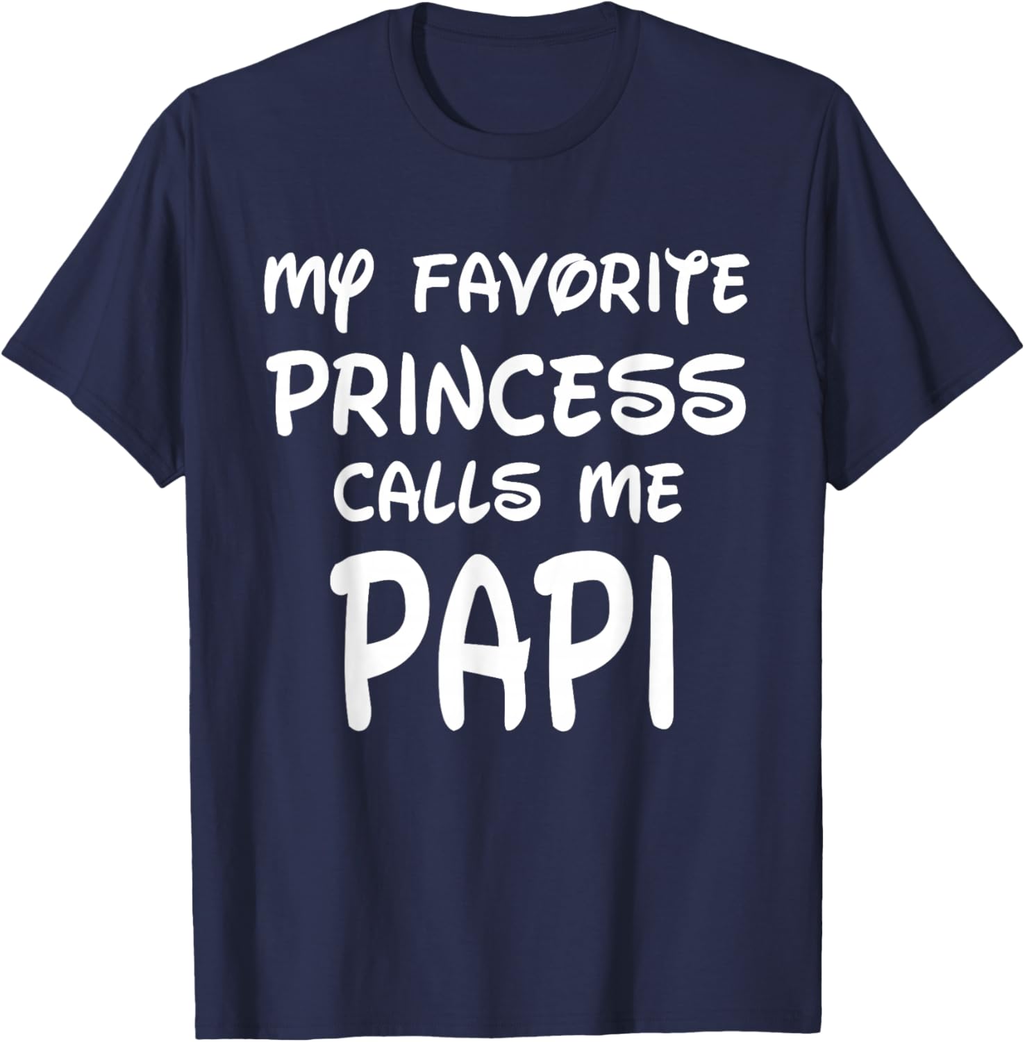 My Favorite Princess Calls Me Papi Vintage Christmas Xmas T-Shirt - T-Shirt | Navy