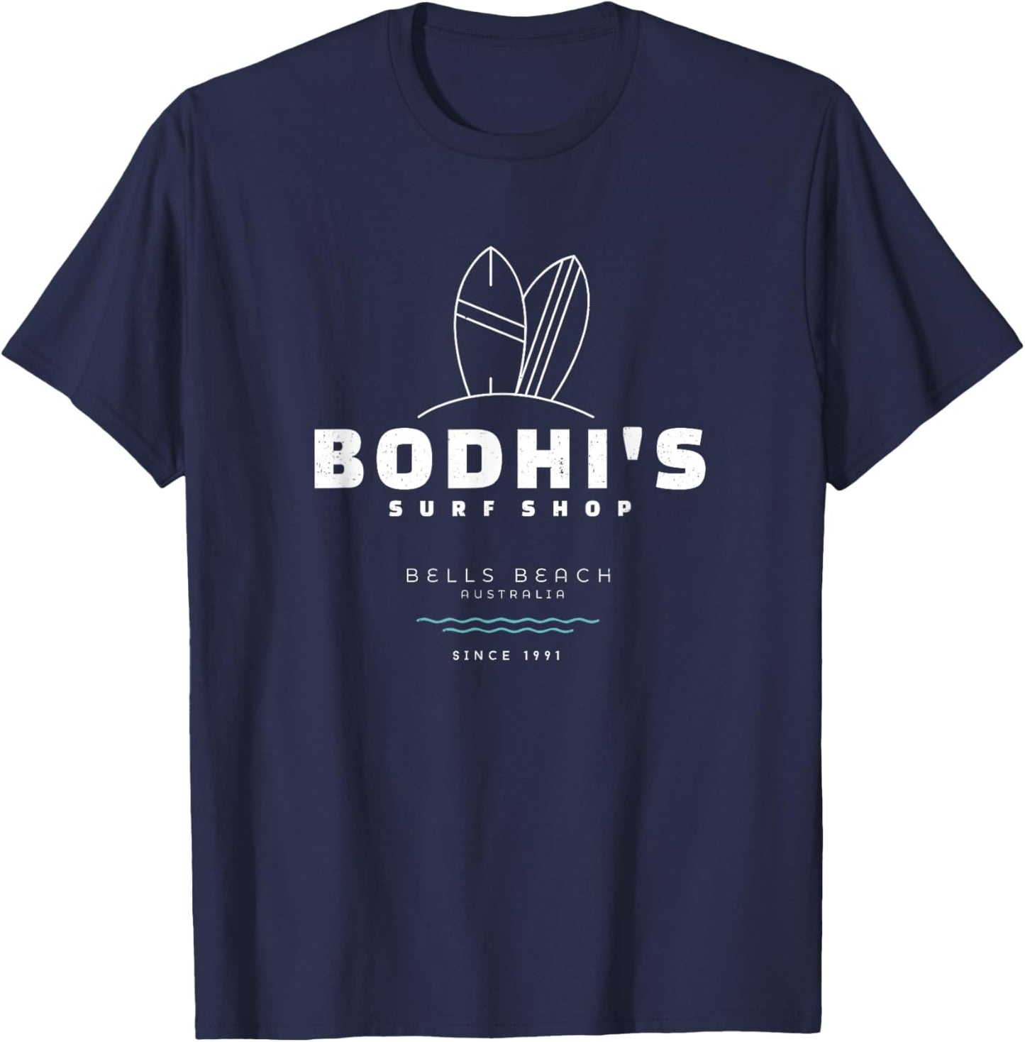 Bodhi's Surf Shop - Bells Beach, Australia - Since 1991 T-Shirt - T-Shirt | Navy