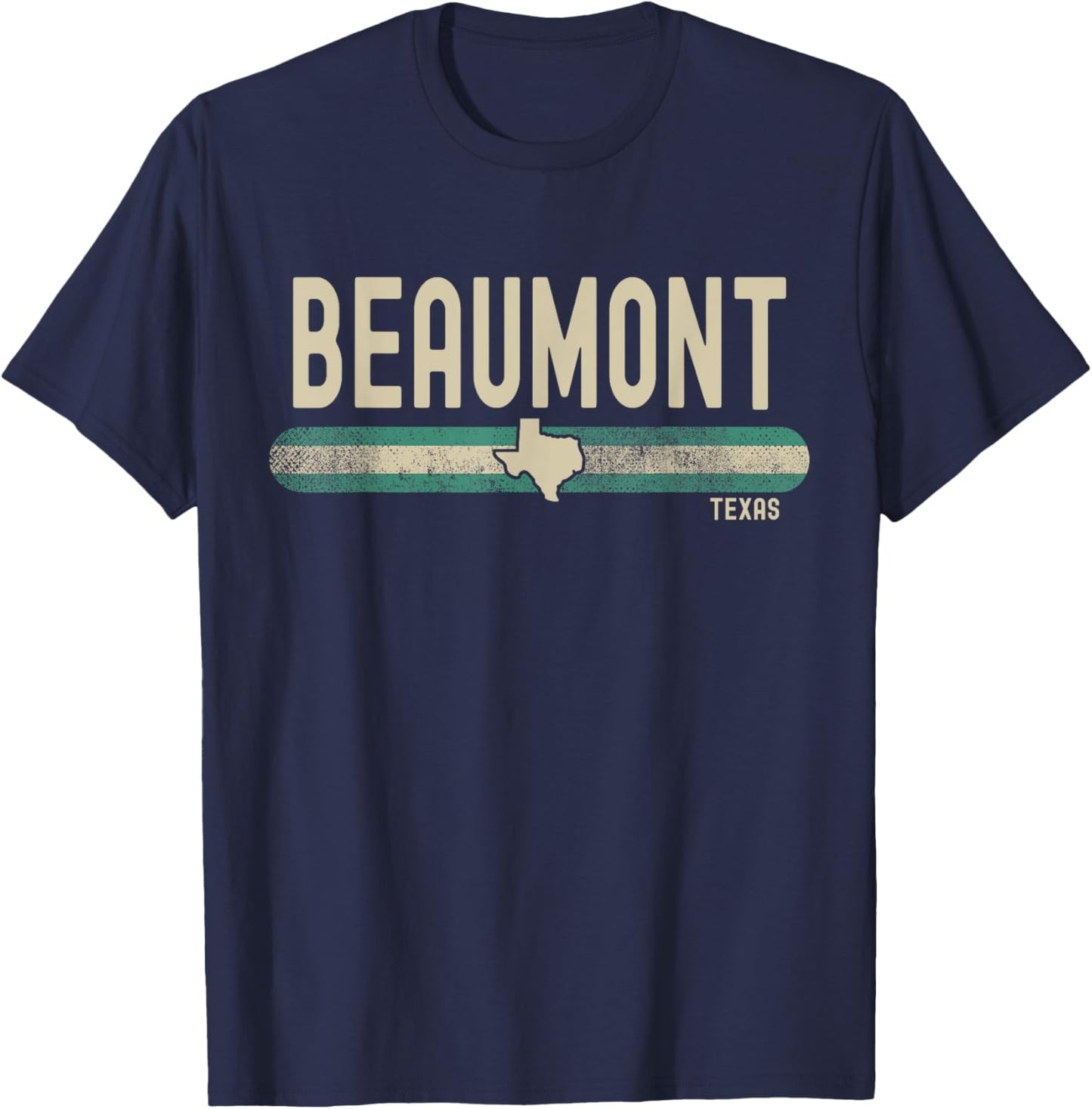 Beaumont TX | Texas | Travel & 80s Style T-Shirt - T-Shirt | Navy