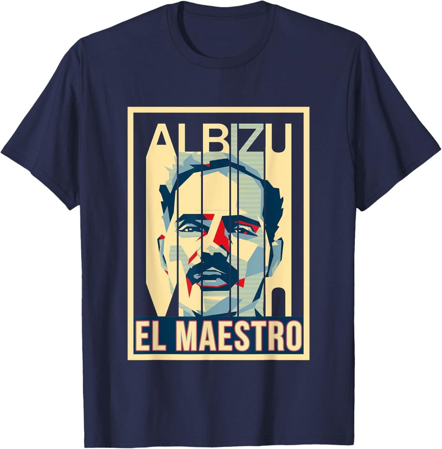 Boricua Hasta En La Luna Pedro Albizu Campos El Maestro -Adults Puerto Rican Black Small Short Sleeve T-Shirt - T-Shirt | Navy