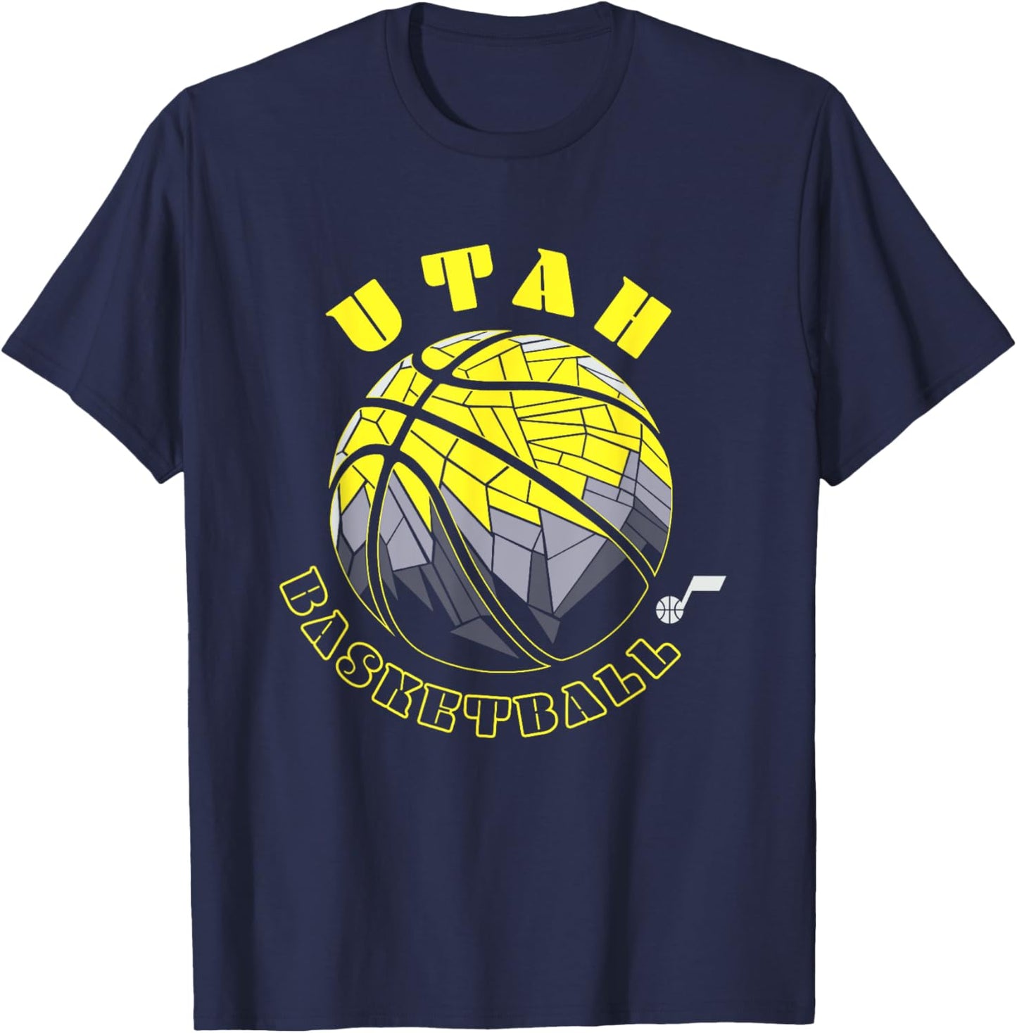 NBA Utah Jazz Neon Prism Basketball T-Shirt - T-Shirt | Navy