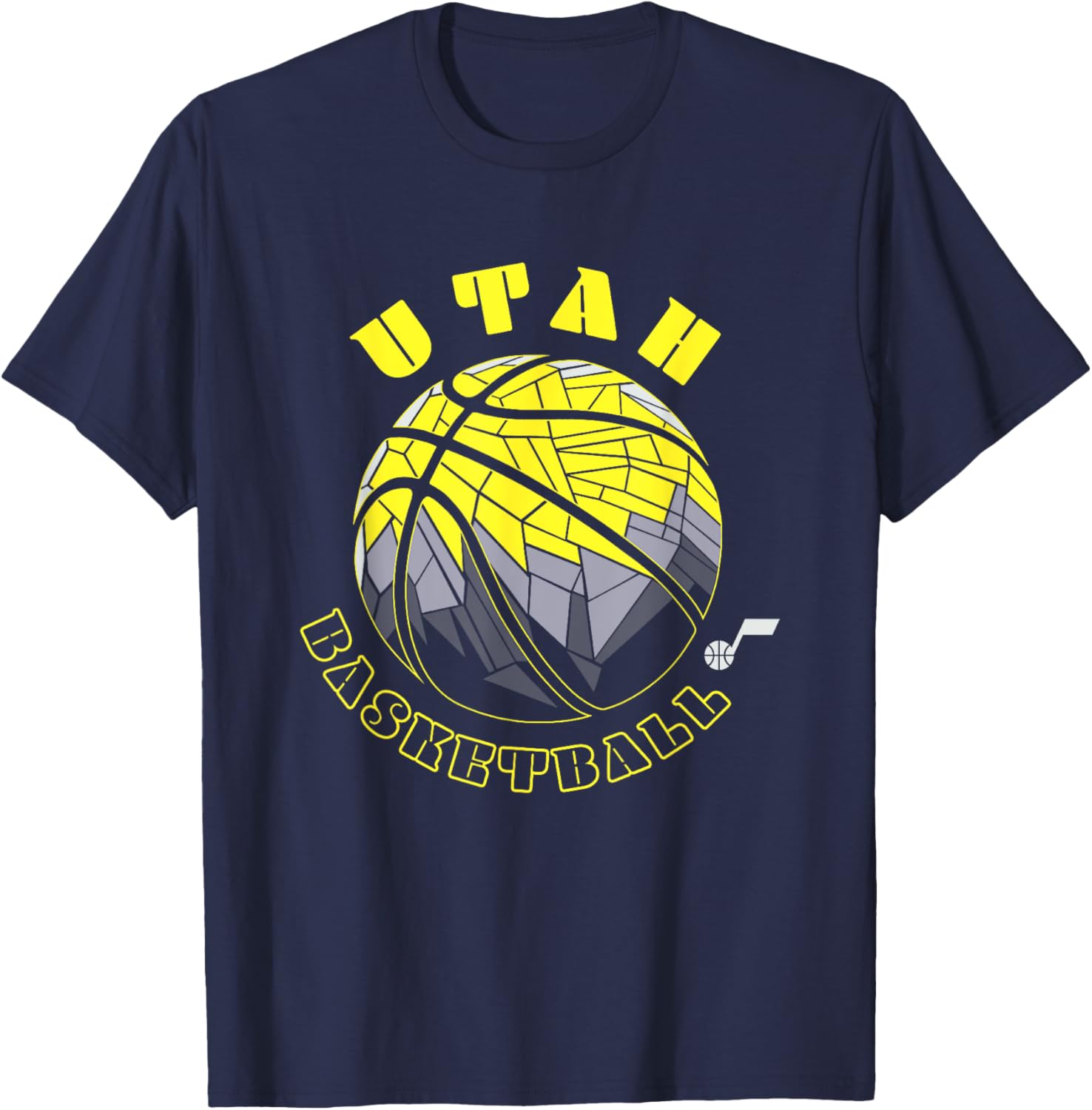 NBA Utah Jazz Neon Prism Basketball T-Shirt - T-Shirt | Navy