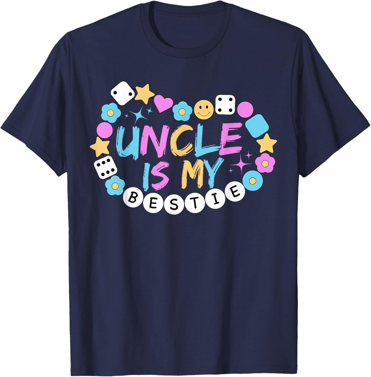 My Uncle Is My Bestie Uncle And Niece Matching T-Shirt - T-Shirt | Navy