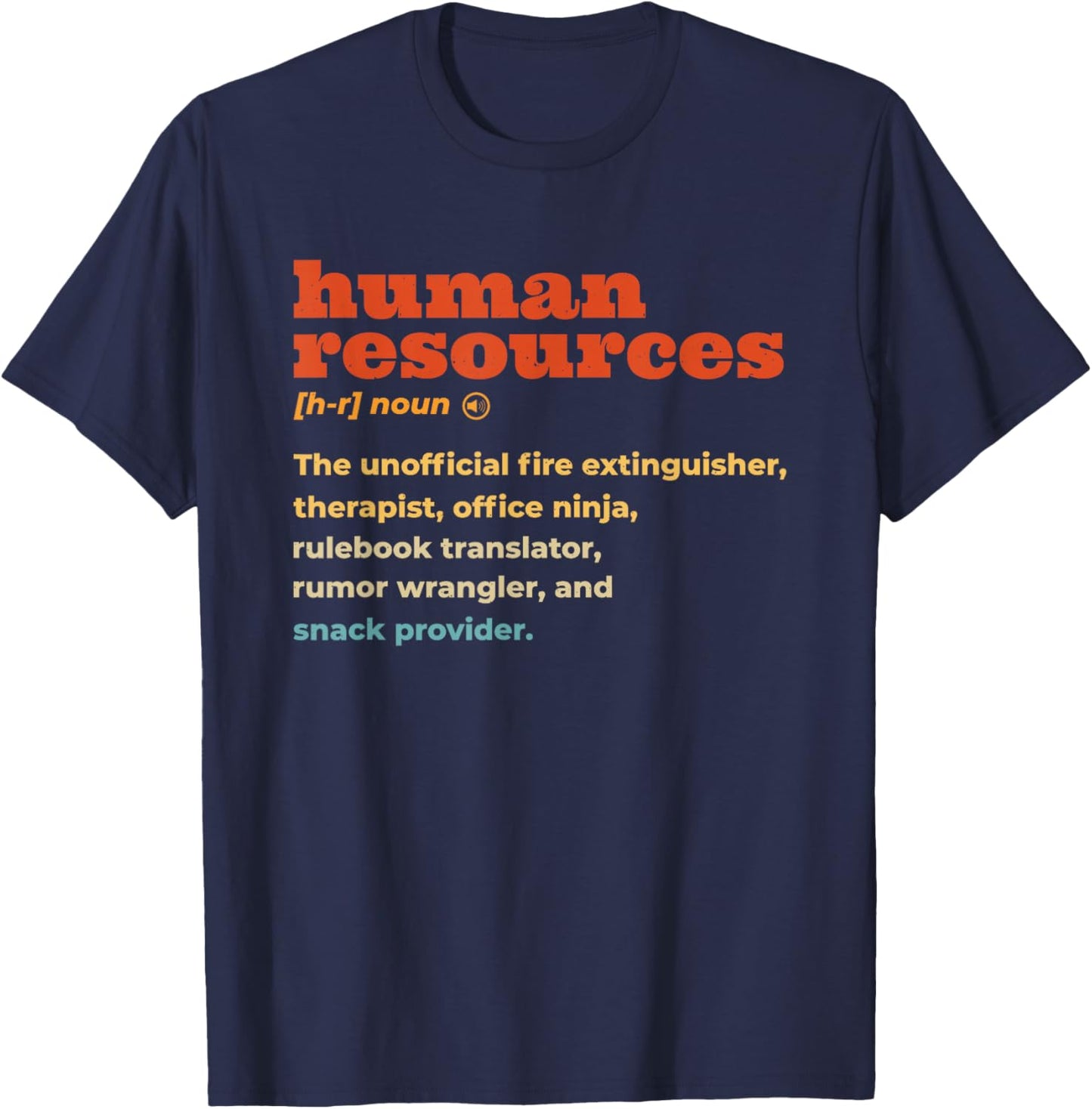 HR Human Resources T-Shirt - T-Shirt | Navy