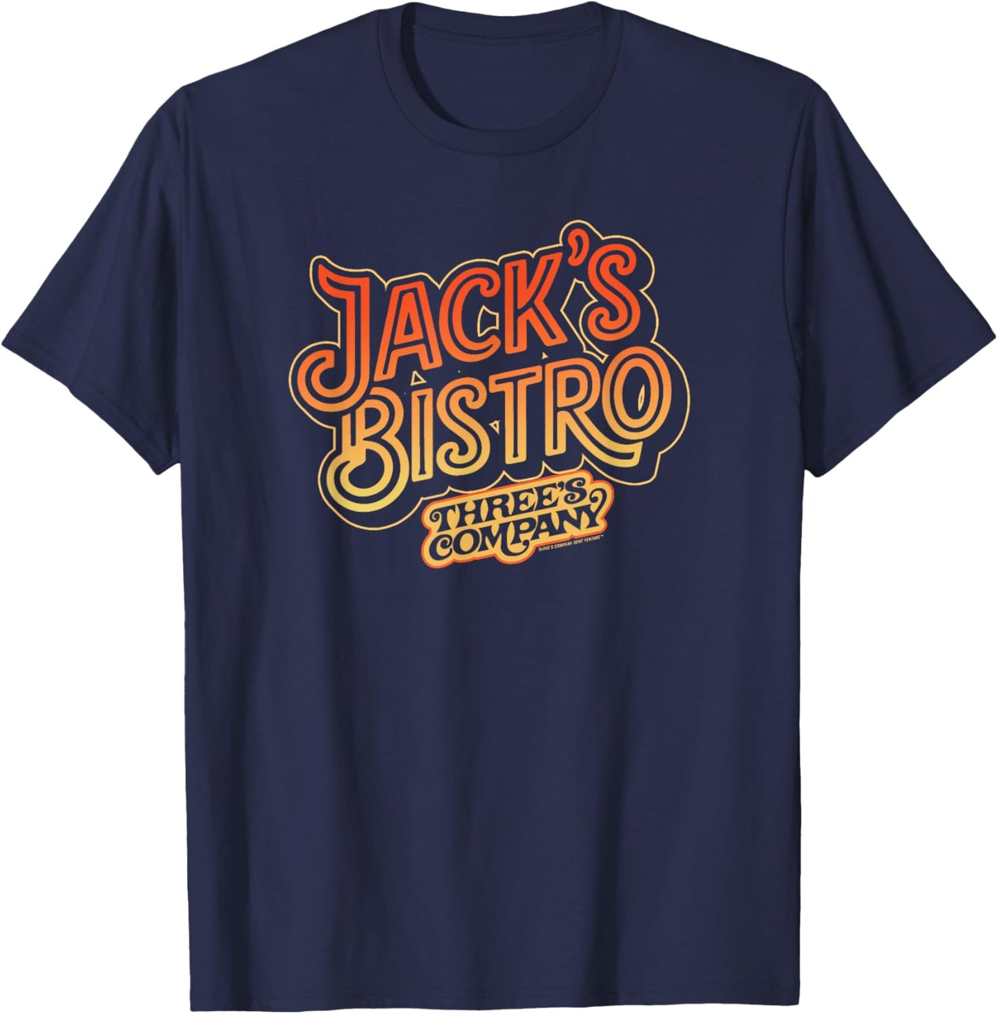 Jack's Bistro Retro Three's Company Jack Tripper Vintage T-Shirt - T-Shirt | Navy