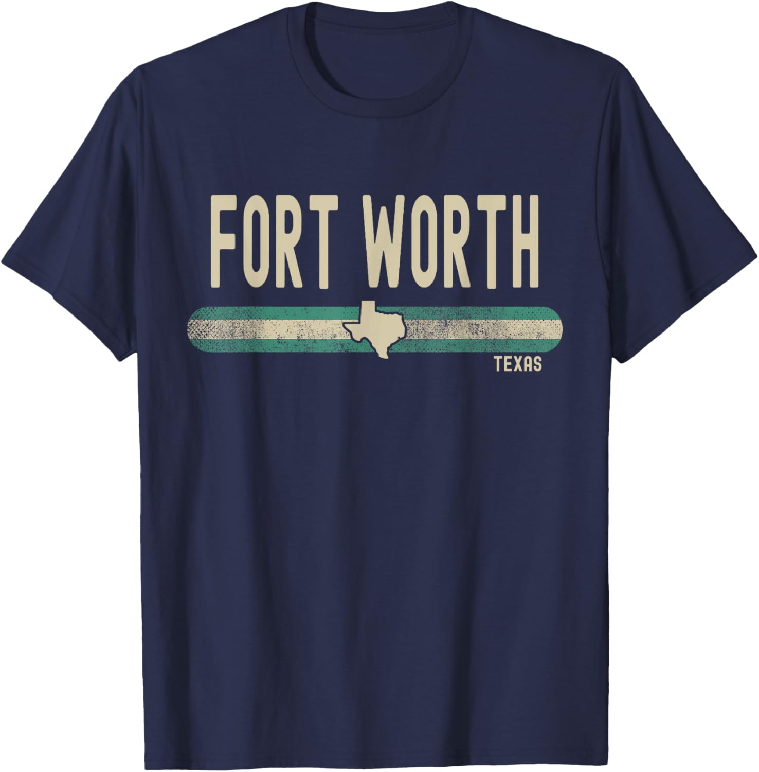 Fort Worth TX | Texas | Travel & 80s Style T-Shirt - T-Shirt | Navy