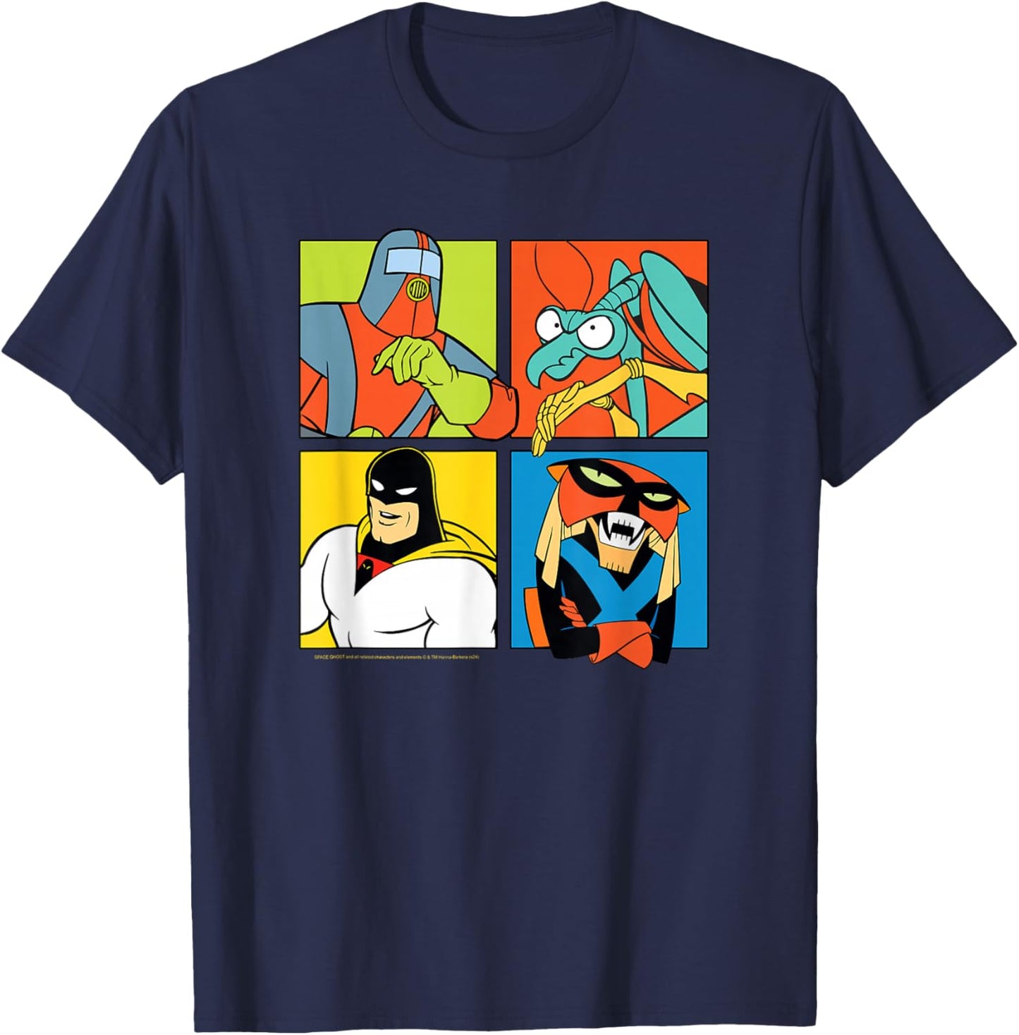 Space Ghost Coast to Coast Hero Villains T-Shirt - T-Shirt | Navy