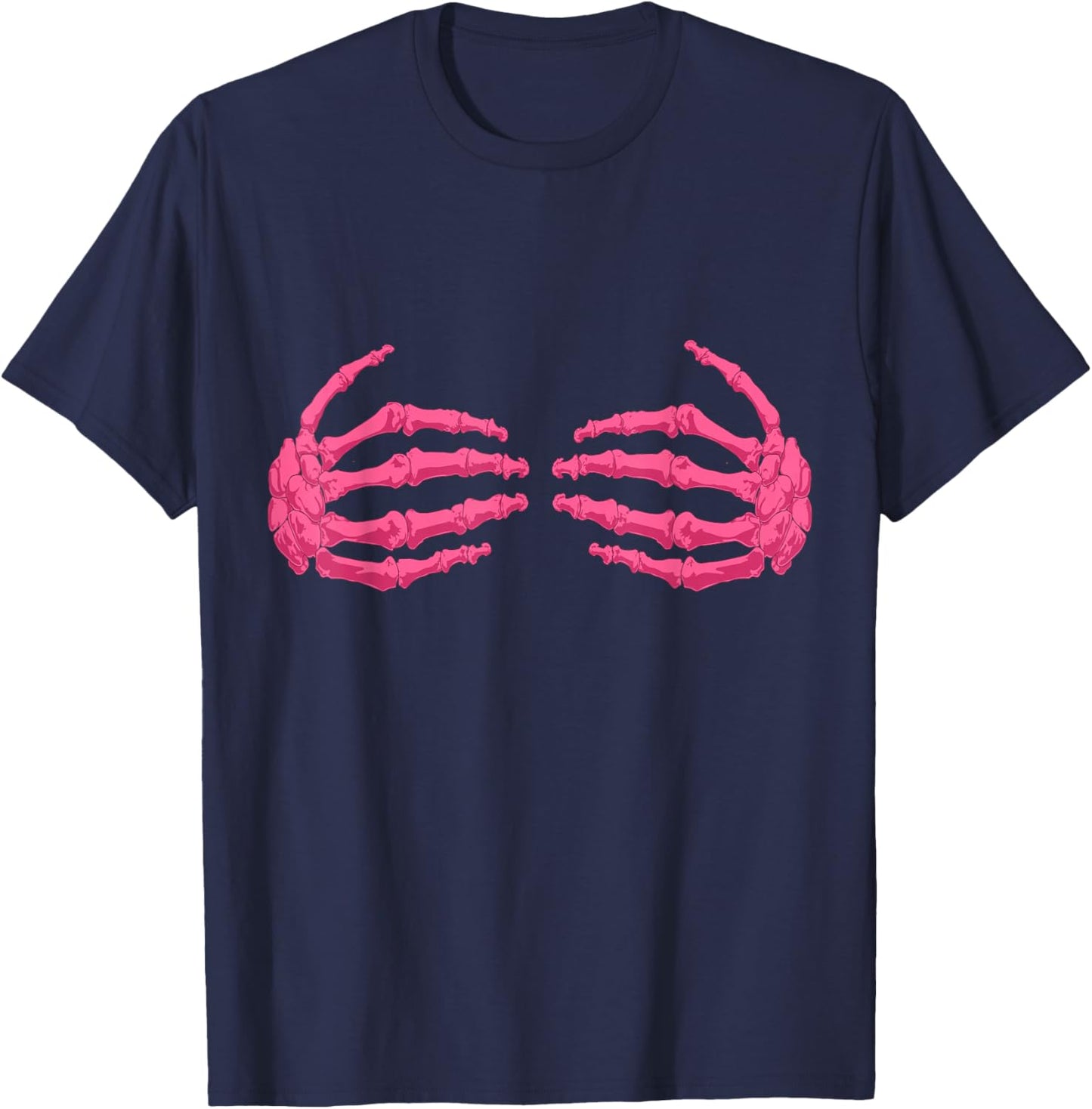 Breast Cancer Awareness In October We Wear Pink Halloween T-Shirt - T-Shirt | Navy