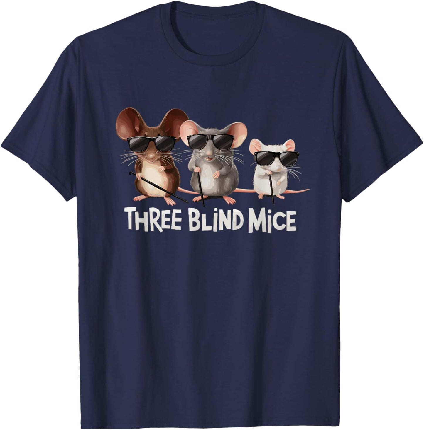 Three Blind Mice Nursery Rhyme Halloween Costume T-Shirt - T-Shirt | Navy