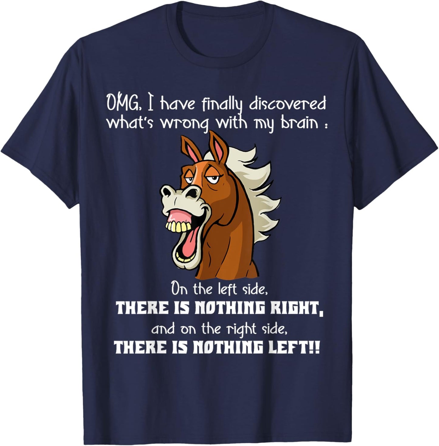 Sarcastic Fall Horse Thanksgiving Horse Autumn Western Horse T-Shirt - T-Shirt | Navy