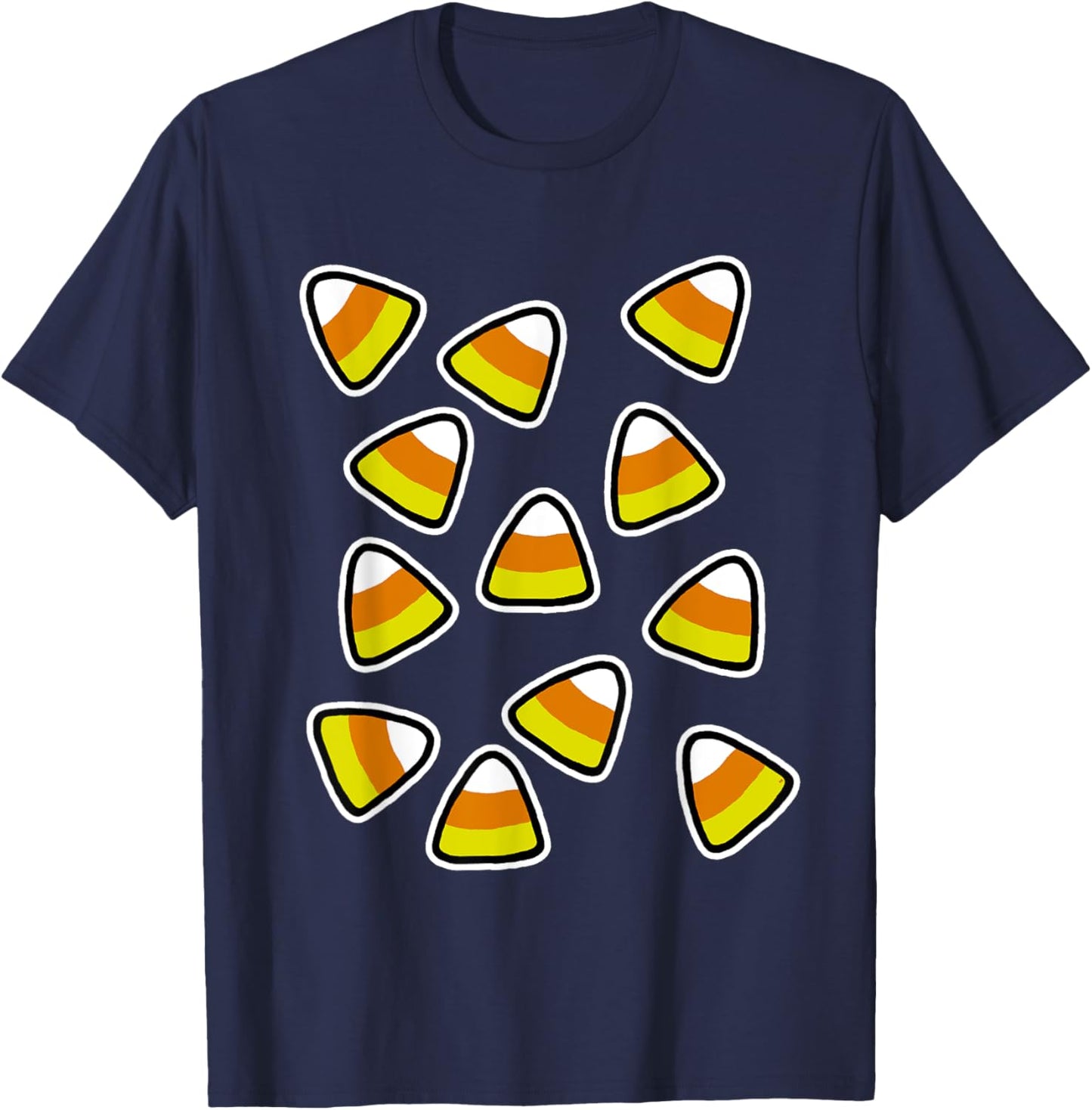 Candy Corn Costume Trick Or Treating Halloween Party Funny T-Shirt - T-Shirt | Navy