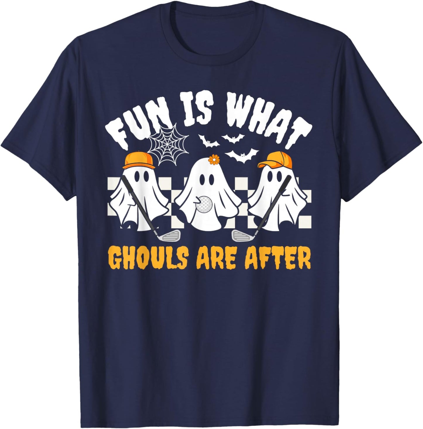 Ghost Golf Ball Player Funny Halloween Costume Women T-Shirt - T-Shirt | Navy