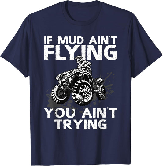 Funny ATV Art Women Off Road Mud Riding Quad Racing T-Shirt - T-Shirt | Navy