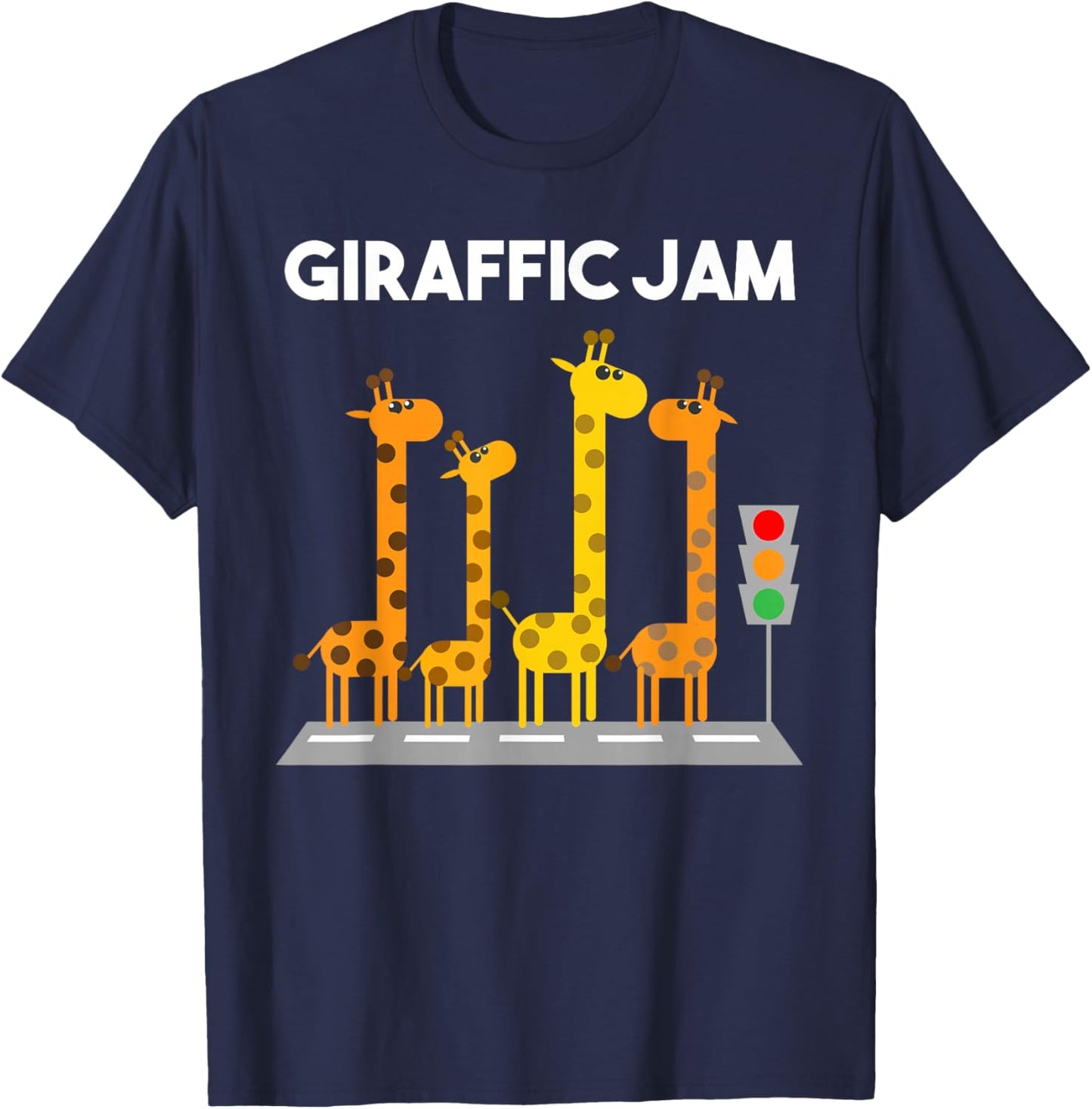 Cute Giraffe Design Women Adult Safari Giraffe Lover T-Shirt - T-Shirt | Navy