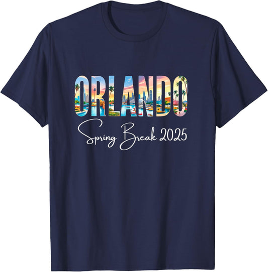 Orlando Florida Spring Break 2025 T-Shirt - T-Shirt | Navy