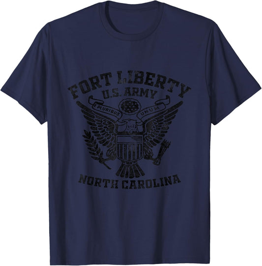Fort Liberty US Military Base North Carolina NC Ft Liberty T-Shirt - T-Shirt | Navy