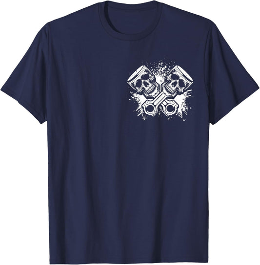 Piston Skulls T-Shirt - T-Shirt | Navy