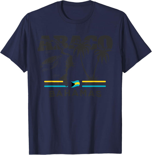 Bahamas Souvenir : Abaco Bahamas Flag Bahamas Independence T-Shirt - T-Shirt | Navy
