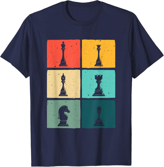 Cool Chess Design Women Chess Lover Chess Player T-Shirt - T-Shirt | Navy