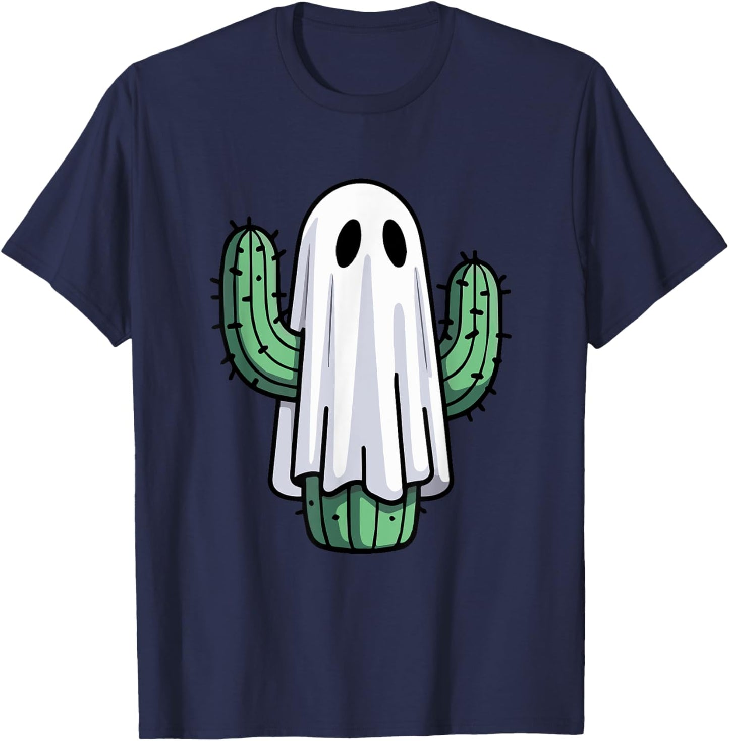 Ghost Cactus Halloween Costume Ghoul Succulent Cacti Lover T-Shirt - T-Shirt | Navy