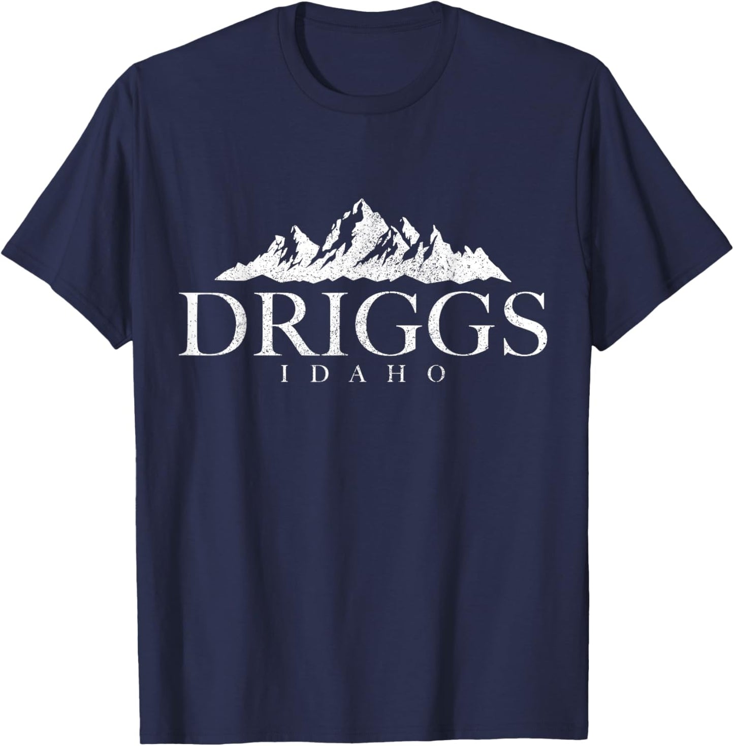 Driggs Idaho Mountains Pride Vintage T-Shirt - T-Shirt | Navy